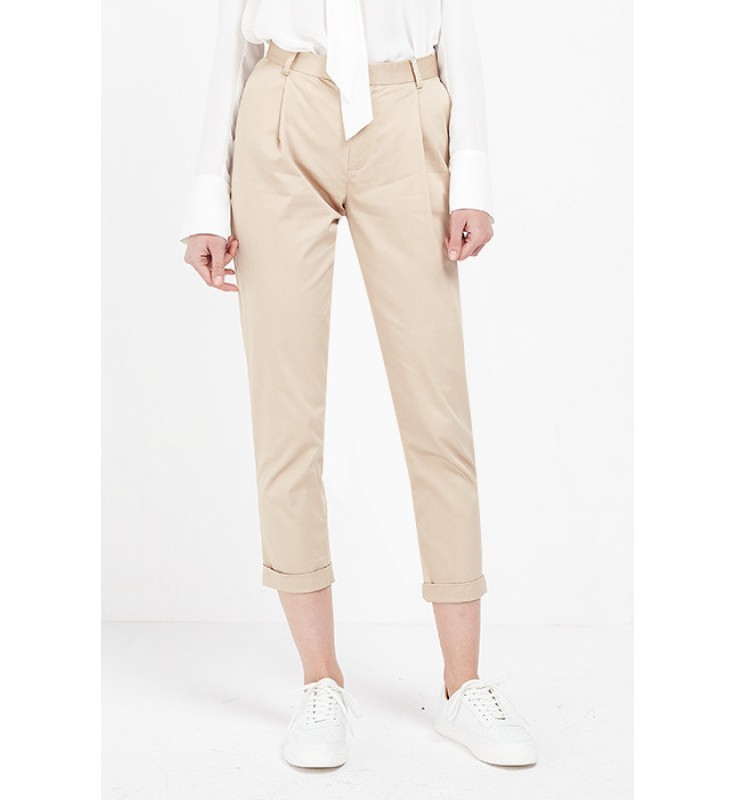 Beige Skinny Leg Pants